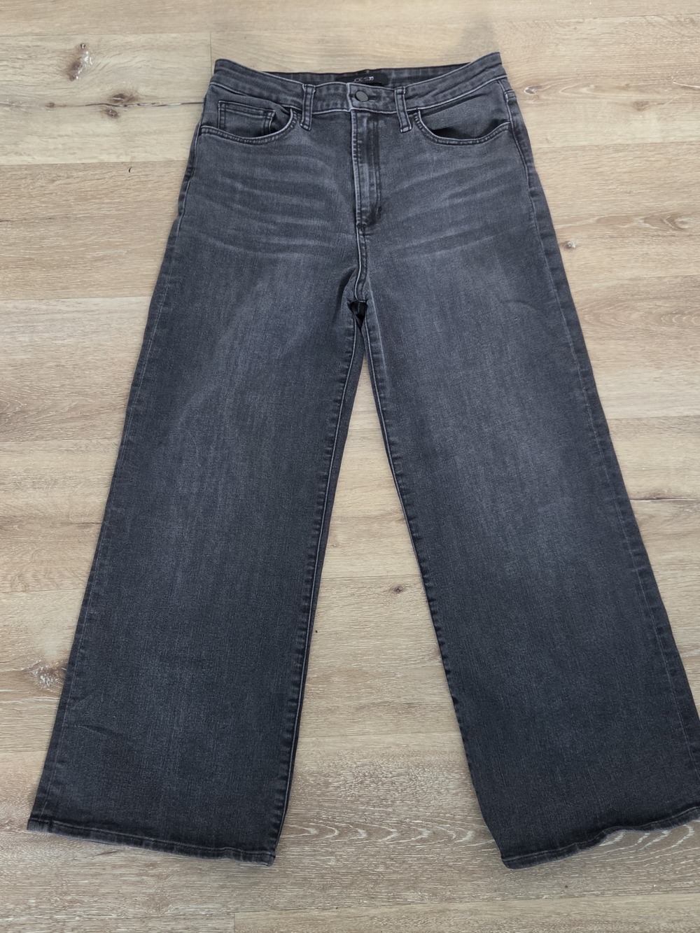 Joe's Jeans The Wide Leg Ankle Kace Gray Black Wide Leg Jeans Size 29